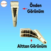 Maya Lüks Mobilya Kanepe Tv Ünitesi Koltuk Ayağı 18 Cm Altın Konsol Ayakları - 3