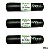 Ecoplast Battal Boy Siyah Çöp Torbası Poşeti - 300 Gr. - 75 x 90 Cm / 10 Adetlik 3 Rulo - 2