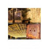 Kumandalı 8 Ayrı Moda Sahip 3 mx3 m 300 Cm X 300 cm Perde Led 10 Saçaklı Gün Işığı AA109 - 5