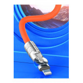 Iphone 180 Derece Lightning Dönebilen Şarj Kablosu Oynar Başlıklı Metal Uçlu 1.2 Metre E96(ŞARJ-01) - 2