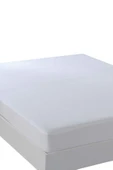 SUVAY Micro Fitted Full Kenar Su Sıvı Geçirmez Alez Çarşaf Tek Çift Kişilik Beyaz Renkli Yatak Koruyucu - 6