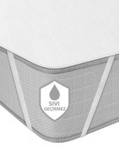 SUVAY Micro Su Sıvı Geçirmez Alez Tek ve Çift Kişilik Beyaz Yatak Koruyucu Alez - 1