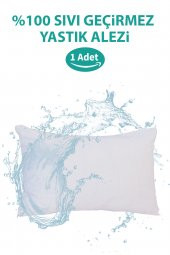 SUVAY Sıvı Geçirmez Yastık Alezi Pamuklu Fermuarlı Terletmeyen Yastık Koruyucu Kılıf - 1