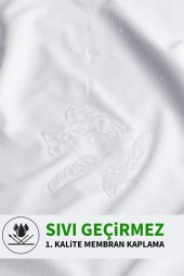 SUVAY Sıvı Geçirmez Yastık Alezi Pamuklu Fermuarlı Terletmeyen Yastık Koruyucu Kılıf - 2