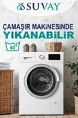 SUVAY Micro Fitted Full Kenar Su Sıvı Geçirmez Alez Çarşaf Tek Çift Kişilik Beyaz Renkli Yatak Koruyucu - 8