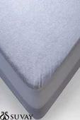 SUVAY Su Sıvı Geçirmez Fitted Pamuklu Alez Çarşaf Tek ve Çift Kişilik Yatak Alezi thumbnail 6