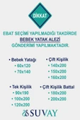 SUVAY Micro Fitted Full Kenar Su Sıvı Geçirmez Alez Çarşaf Tek Çift Kişilik Beyaz Renkli Yatak Koruyucu - 2