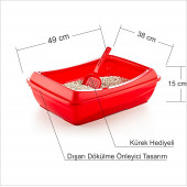 En Dev Derin Büyük Geniş 49x38cm Kedi Köpek Kum Kabı Havuzu Wcsi Haznesi Tuvaleti Leğeni Kutusu - 2