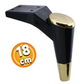 Maya Lüks Mobilya Kanepe Tv Ünitesi Koltuk Ayağı 18 Cm Siyah Altın Konsol Ayakları thumbnail 1
