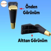 Maya Lüks Mobilya Kanepe Tv Ünitesi Koltuk Ayağı 18 Cm Siyah Altın Konsol Ayakları thumbnail 3
