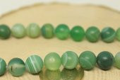Akik Taşı Yeşil YARIM Dizi 10mm (22415) (18cm uzunluğundadır) thumbnail 4