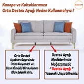 Maya Lüks Mobilya Kanepe Sehpa Tv Ünitesi Koltuk Ayağı 15 Cm Krem Gold Baza Ayakları thumbnail 4