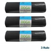 Ecoplast Jumbo Boy Siyah Çöp Torbası Poşeti - 300 Gr. - 90 Litre - 80 x 110 Cm / 10 Adetlik 3 Rulo - 1