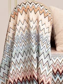 SoftMicro Missoni Zikzak Desenli 180x300 cm Koltuk Örtüsü Şalı, Kanepe Örtüsü, Tv Battaniyesi Çok Renkli thumbnail 4
