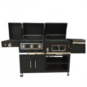Tarrington House Combo Dolaplı 3 Brülör Gazlı ve Kömürlü Döküm Izgaralı Barbekü Mangal - 2
