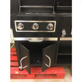 Tarrington House Combo Dolaplı 3 Brülör Gazlı ve Kömürlü Döküm Izgaralı Barbekü Mangal - 7