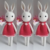 Organik Özel Üretim Kız Örgü Amigurumi Oyuncak Bebek - 2