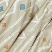 SoftMicro Etnik Desenli Boho 180x220 cm Koltuk Örtüsü Şalı, Kanepe Örtüsü, Tv Battaniyesi Camel thumbnail 5