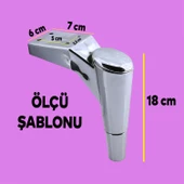 Maya Lüks Mobilya Kanepe Tv Ünitesi Koltuk Ayağı 18 Cm Krom Konsol Ayakları thumbnail 2