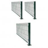 Telfence 3 lü Panel Çit Takım 150x250 Cm Antrasit Çift Telli (7,5 Metre) - 1