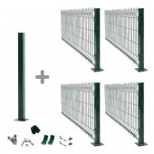 Telfence 4 lü Panel Çit Takım 100x250 Cm Çift Telli + 1 Direk Avantaj Paketi (10 Metre) - 1