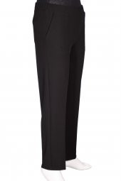 Hesna Kadın Aslı Yan Cepli Scuba Astarsız Siyah Pantolon thumbnail 3