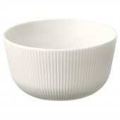 2 Li Kase Seti Beyaz Renk MeridyenDukkan 13 cm Zarif-Modern Salata,Yemek Kasesi - 1