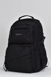 Elatae Unisex Çok Gözlü Günlük Seyahat Okul Sırt Çantası Siyah 51538 - 4
