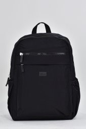 Elatae Unisex Çok Gözlü Günlük Seyahat Okul Sırt Çantası Siyah 17306 thumbnail 1