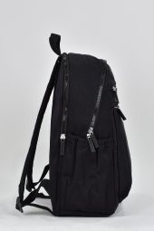 Elatae Unisex Çok Gözlü Günlük Seyahat Okul Sırt Çantası Siyah 17306 thumbnail 3