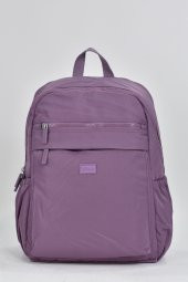 Elatae Unisex Çok Gözlü Günlük Seyahat Okul Sırt Çantası Mor 17306 thumbnail 1
