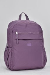 Elatae Unisex Çok Gözlü Günlük Seyahat Okul Sırt Çantası Mor 17306 thumbnail 2