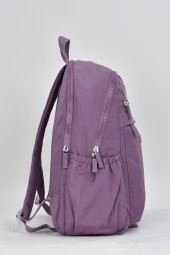 Elatae Unisex Çok Gözlü Günlük Seyahat Okul Sırt Çantası Mor 17306 thumbnail 3