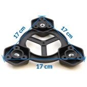 Mobilya Zigon Sehpa Ayak Aparatı Masa Üçlü Plastik Bağlantı Açılı Dereceli Ayak Tabanı 3 ADET - 9