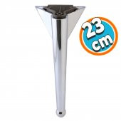 Mobilya Kanepe Sehpa TV Ünitesi Koltuk Ayağı 23 cm Krom Renk Baza Ayak thumbnail 1