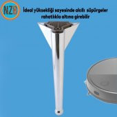 Mobilya Kanepe Sehpa TV Ünitesi Koltuk Ayağı 23 cm Krom Renk Baza Ayak thumbnail 6