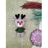Amigurumi Geyik Anahtarlık Aksesuar Hediyelik Oyuncak minik hayvan Noel süsü - 1