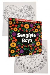 Sevgiyle Boya Büyüklere Boyama Kitabı 1 Adet Ema Boyama Kitabı Büyükler İçin Mandala Yaratıcı Boyama - 1