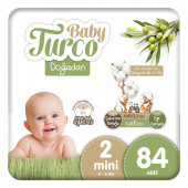 Baby Turco Doğadan 2 Numara 84 Adet Bebek Bezi - 1