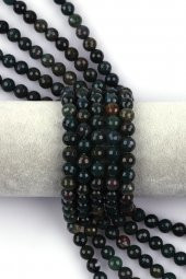 Kan Taşı Doğal Taş Dizi 8 mm Fasetli Küre Kesim thumbnail 1