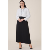 SORALLİNE KADIN BÜYÜK BEDEN ÇAN ETEK 778 ETAMİN SİYAH - 1