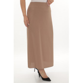 SORALLİNE KADIN BÜYÜK BEDEN ÇAN ETEK 778 ETAMİN DESEN TEN RENGİ - 2