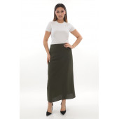 SORALLİNE KADIN BÜYÜK BEDEN ÇAN ETEK 778 ETAMİN DESEN HAKİ - 1