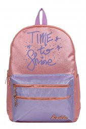 Elatae Su Geçirmez Çok Gözlü Kız Çocuk Seyahat Okul Sırt Çantası Pudra K1570 thumbnail 1