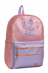 Elatae Su Geçirmez Çok Gözlü Kız Çocuk Seyahat Okul Sırt Çantası Pudra K1570 thumbnail 2