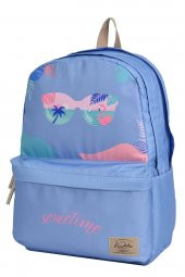 Elatae Su Geçirmez Çok Gözlü Kız Çocuk Seyahat Okul Sırt Çantası Mavi K1498 - 4