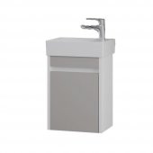 Denko Natalia 40 cm MDF Kül Gri Banyo Dolabı Alt Modül ve Seramik Lavabo - 1