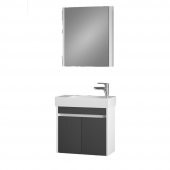 Denko Natalia 60 cm MDF Antrasit Gri Banyo Dolabı Takımı - 1