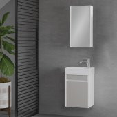 Denko Natalia 40 cm MDF Kül Gri Banyo Dolabı Takımı - 2