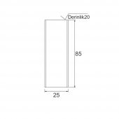 Denko Natalia 25 cm MDF Antrasit Gri Banyo Boy Dolabı - 3